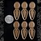 Antiqued Brass - 18mm x 13mm - Cameo Blank Bookmarks - Set of Six - XXX - AB-OD01